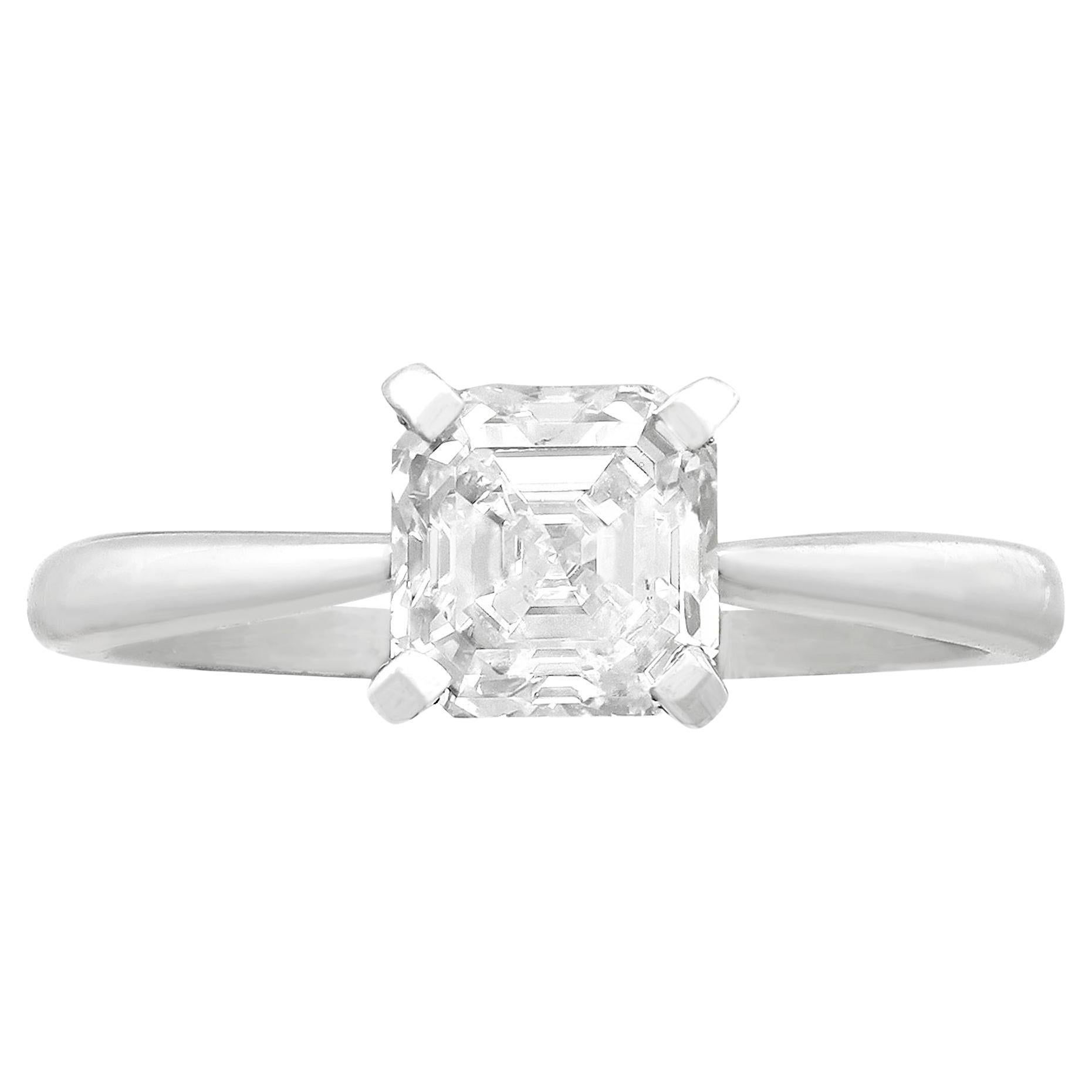 De Beers 1.20 Carat Diamond Platinum Ring For Sale