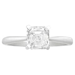 De Beers, bague en platine avec diamant de 1,20 carat