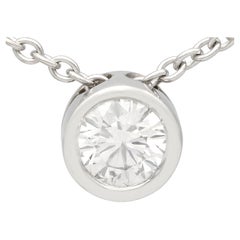 Diamond White Gold Solitaire Pendant