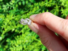 Antique 1930s 0.57ct Diamond Twist Ring, 18k Yellow & White Gold
