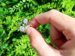 1920s 1.46 Carat Diamond and Platinum Twist Engagement Ring