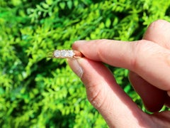 0.55ct Diamond And 18ct Yellow Gold trilogy Ring - Antique Swedish 1898