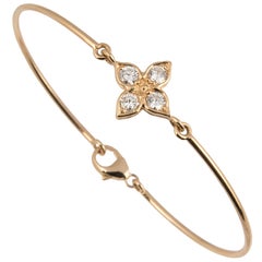 Florence Larochas 18 Karat Gold Flower Bracelet
