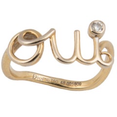 Dior 18 Karat Yellow Gold Oui Ring