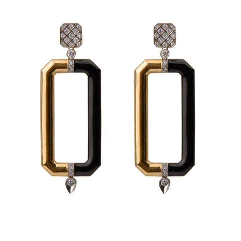Rose-gold and diamond Luna Luce earrings