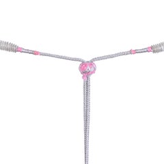 681.04 carats, natural, hand - carved Morganite, Beaded 2-Stand Necklace