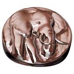 18 Karat Pink Gold Vermeil Elephant Signet Ring
