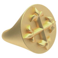 oro giallo 18 carati  Anello con firma Fleur de Lis