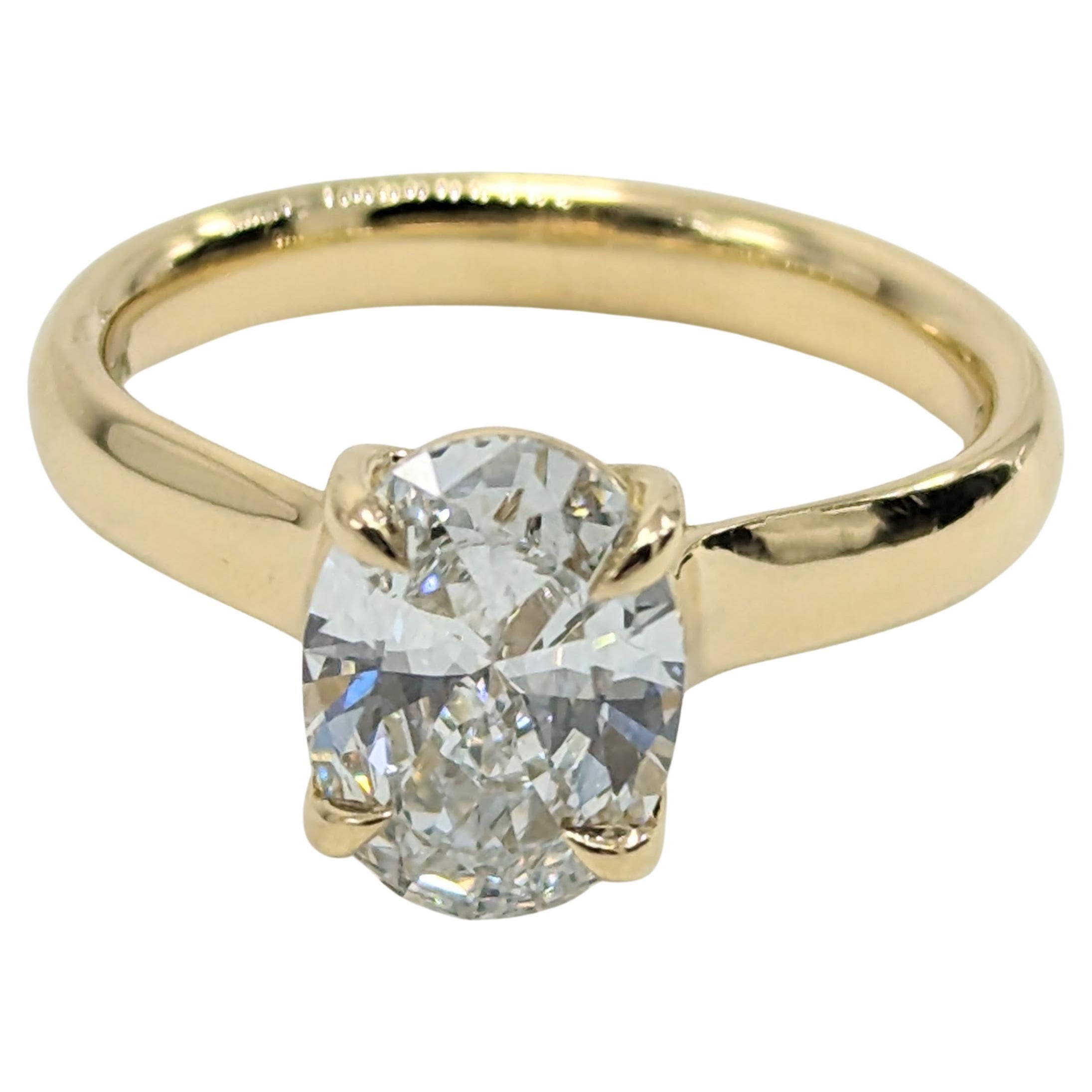 GIA 1.51 Certified Diamond  Engagement Ring in 18 Karat Gold
