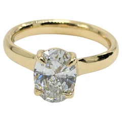 GIA 1.51 Certified Diamond  Engagement Ring in 18 Karat Gold