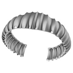 Sterling Silber Breite Wirbel Manschettenarmband