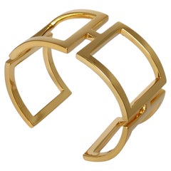14 Karat Yellow Gold Rectangle Cuff Bracelet