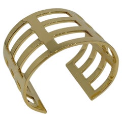 18 Karat Gelbgold plattiertes breites Manschettenarmband