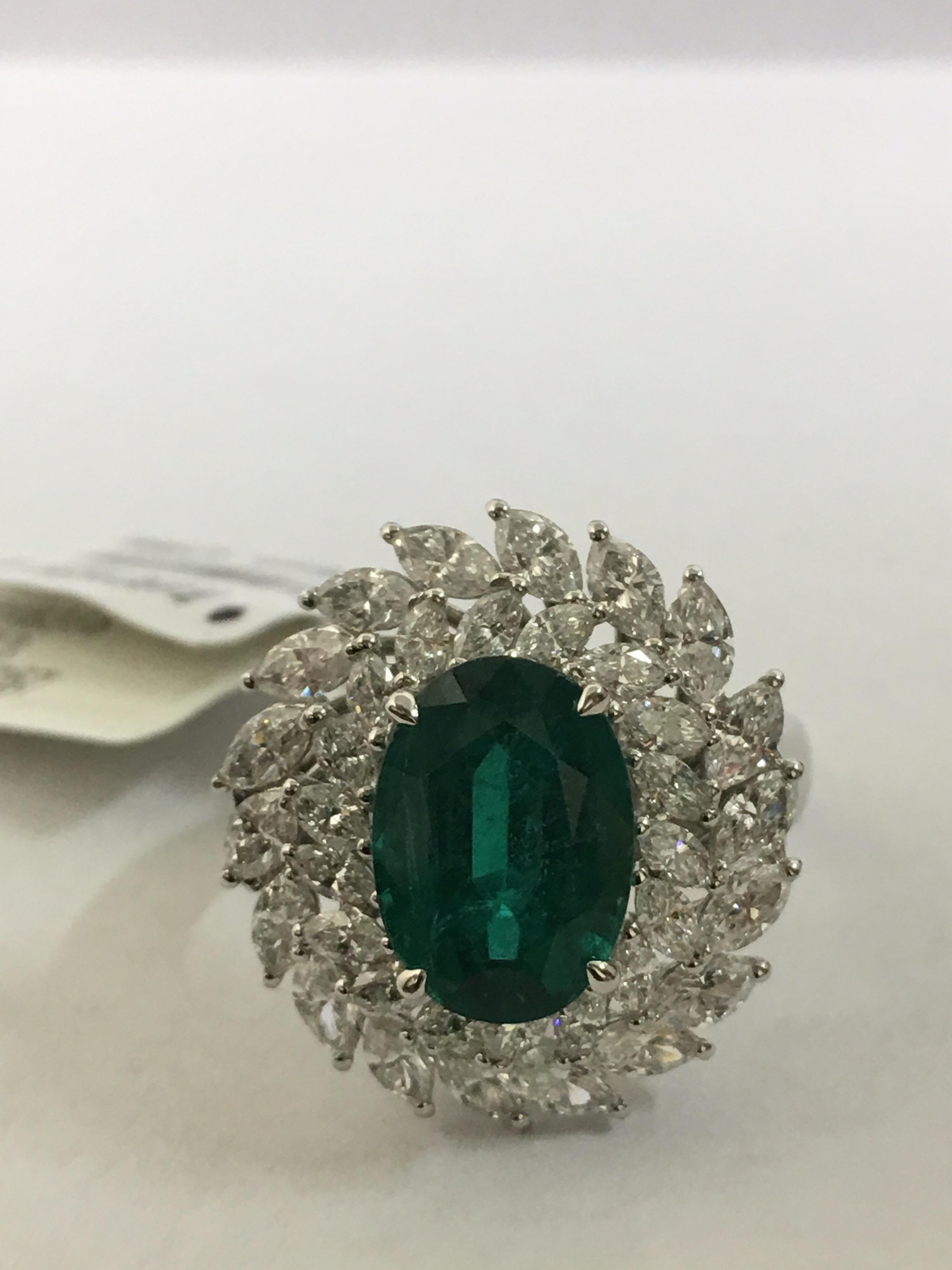 Emerald and Diamonds Ring 1