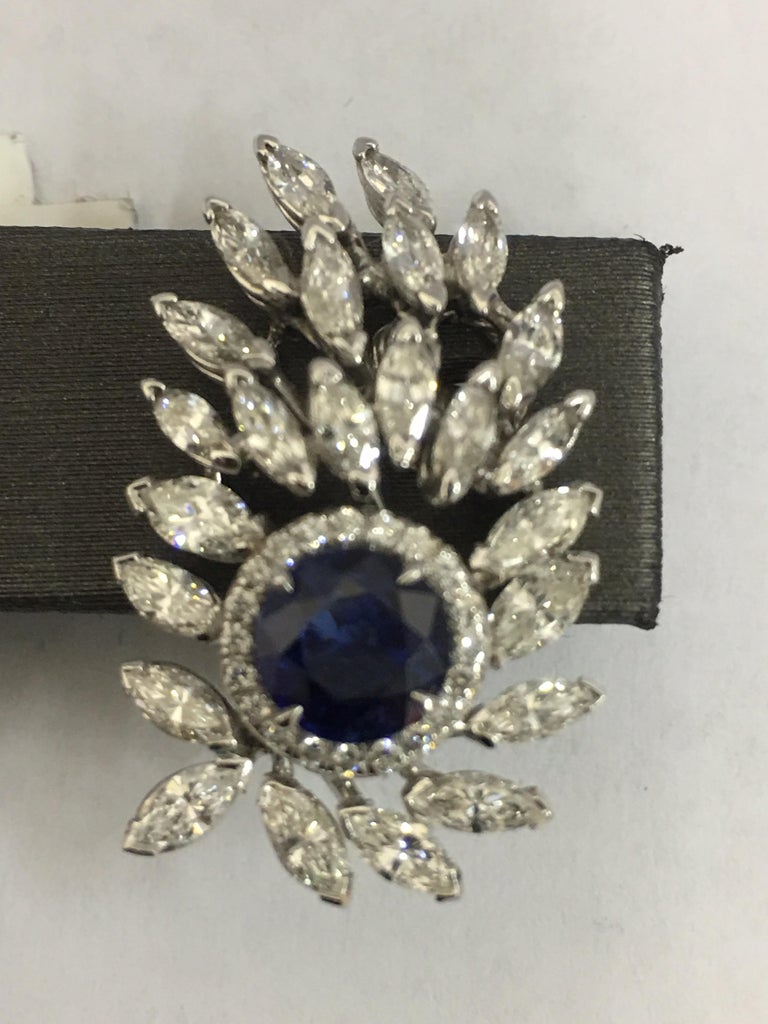 Sapphire and Diamonds Earrings at 1stDibs