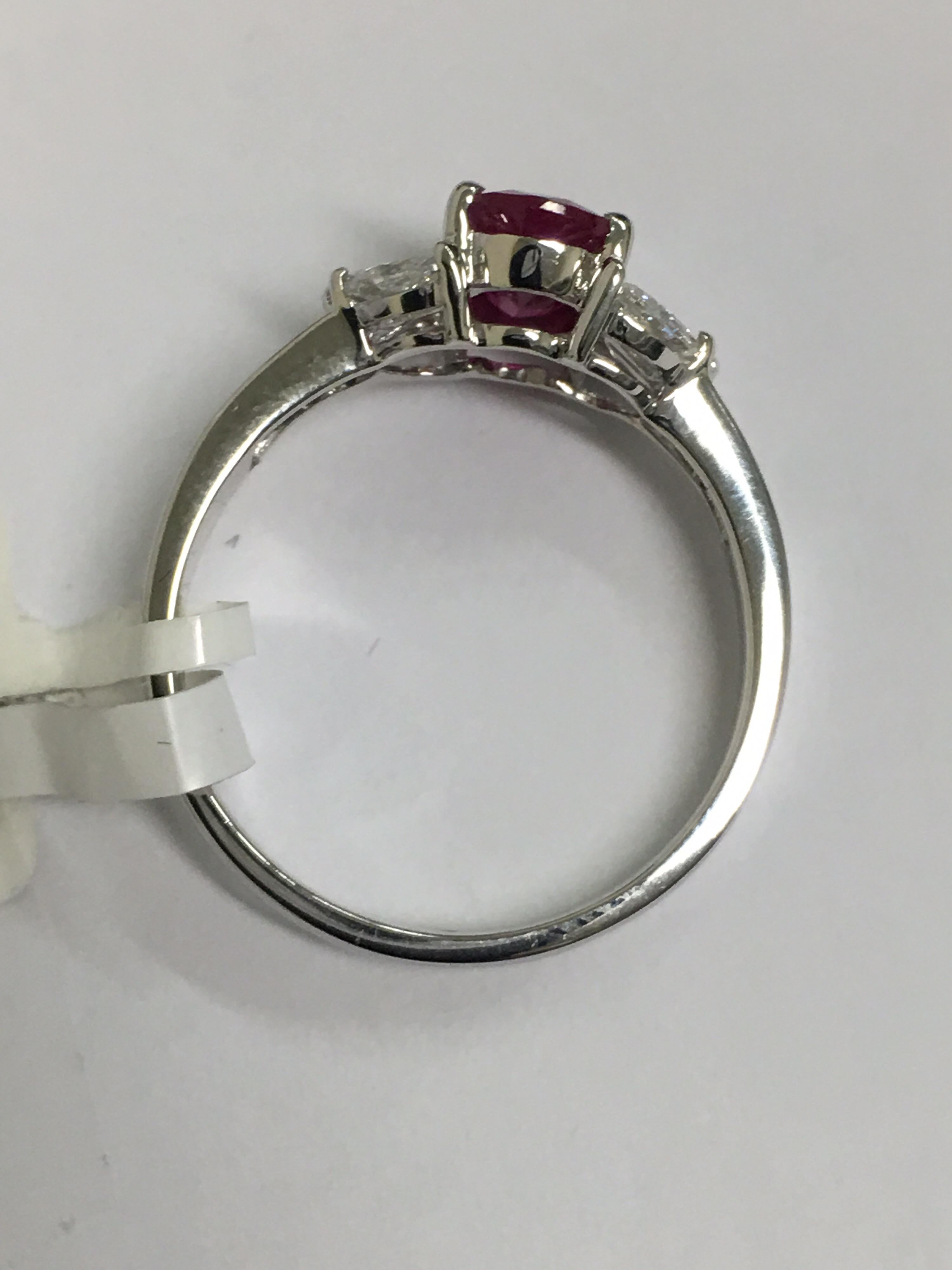 Ruby and Diamond Ring In New Condition In Trumbull, CT