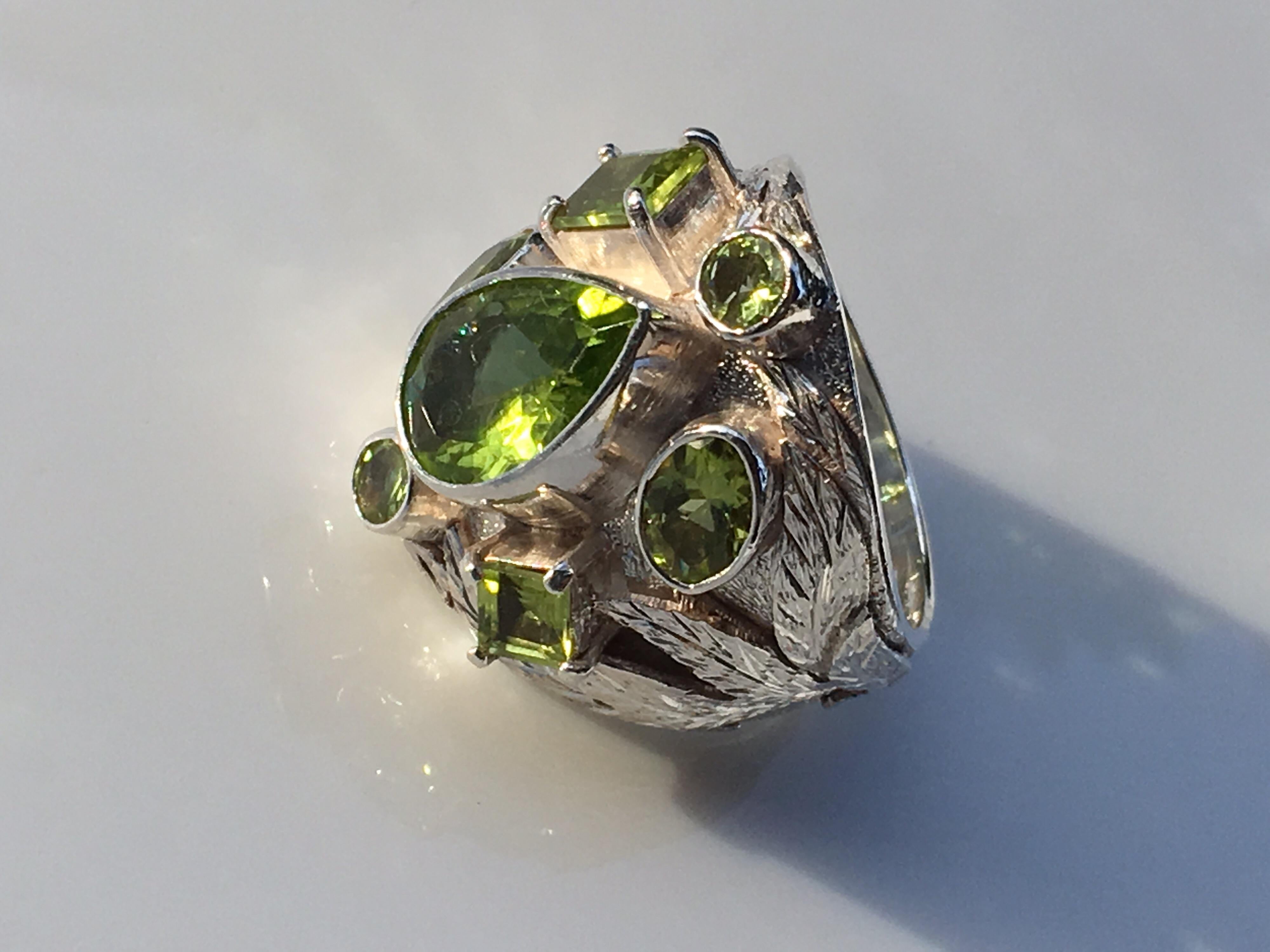 Peridot Cocktail Ring 1