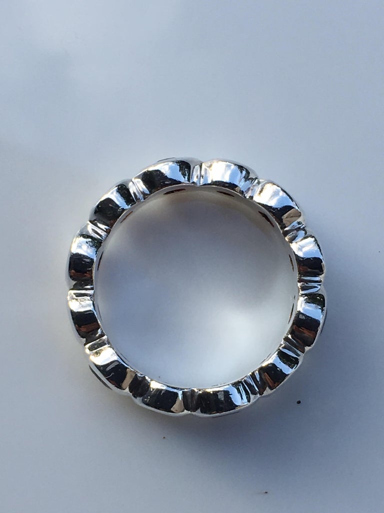 V3 Jewelry Sterling Silver Natural Citrine and Garnet Eternity Band Ring main image 0
