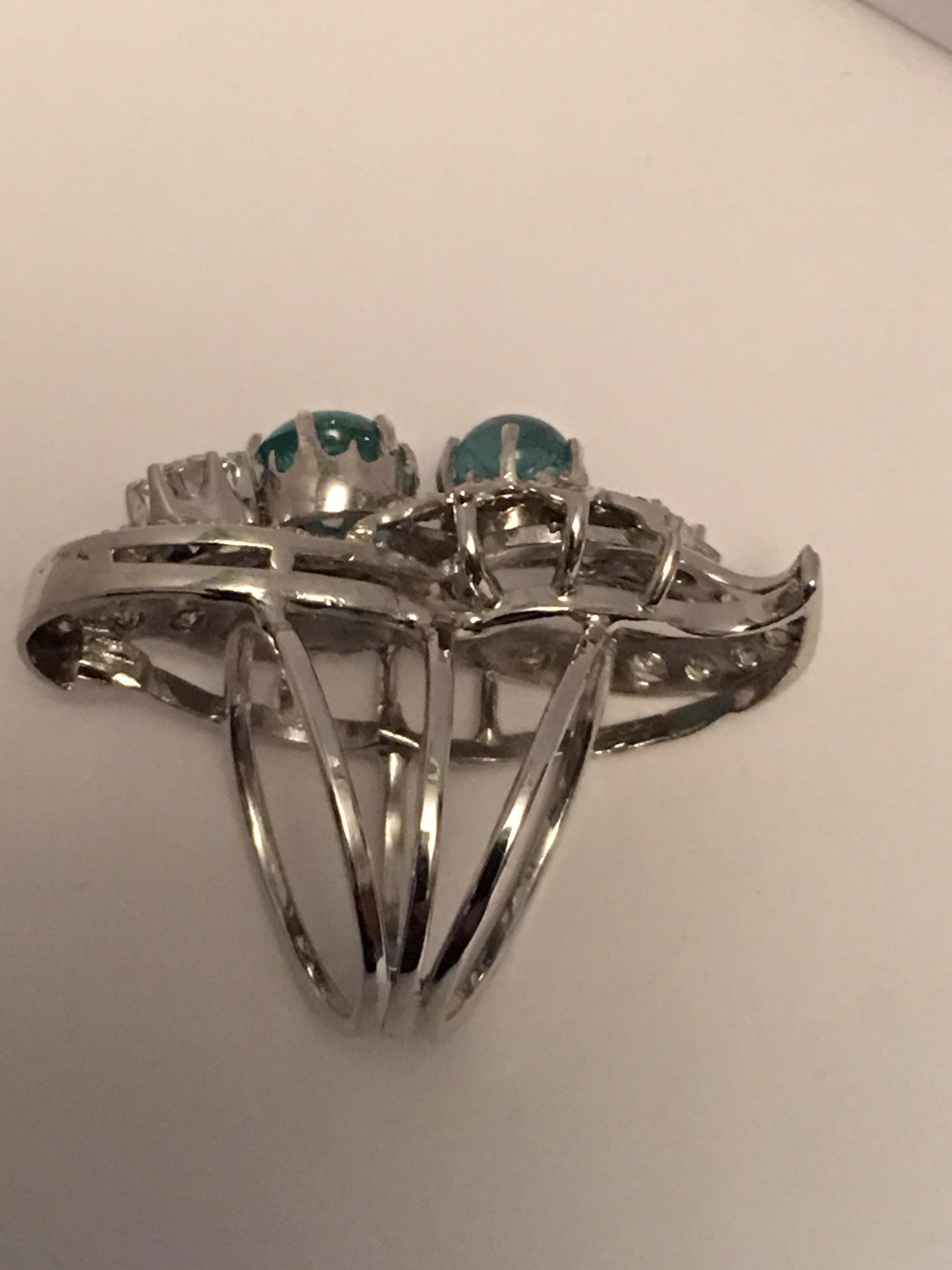 Women's Emerald Diamond Cocktail Ring
