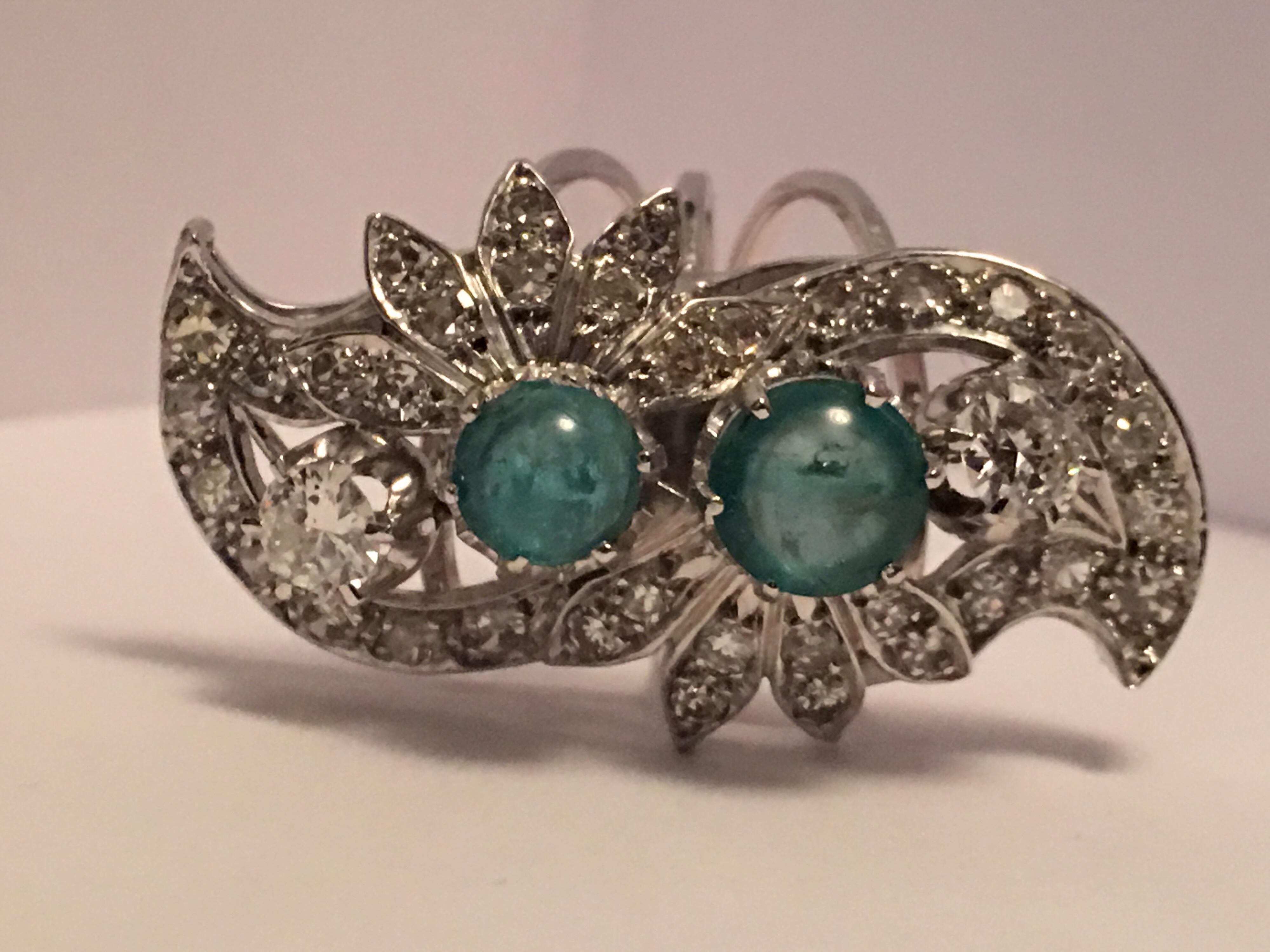 Emerald Diamond Cocktail Ring 5