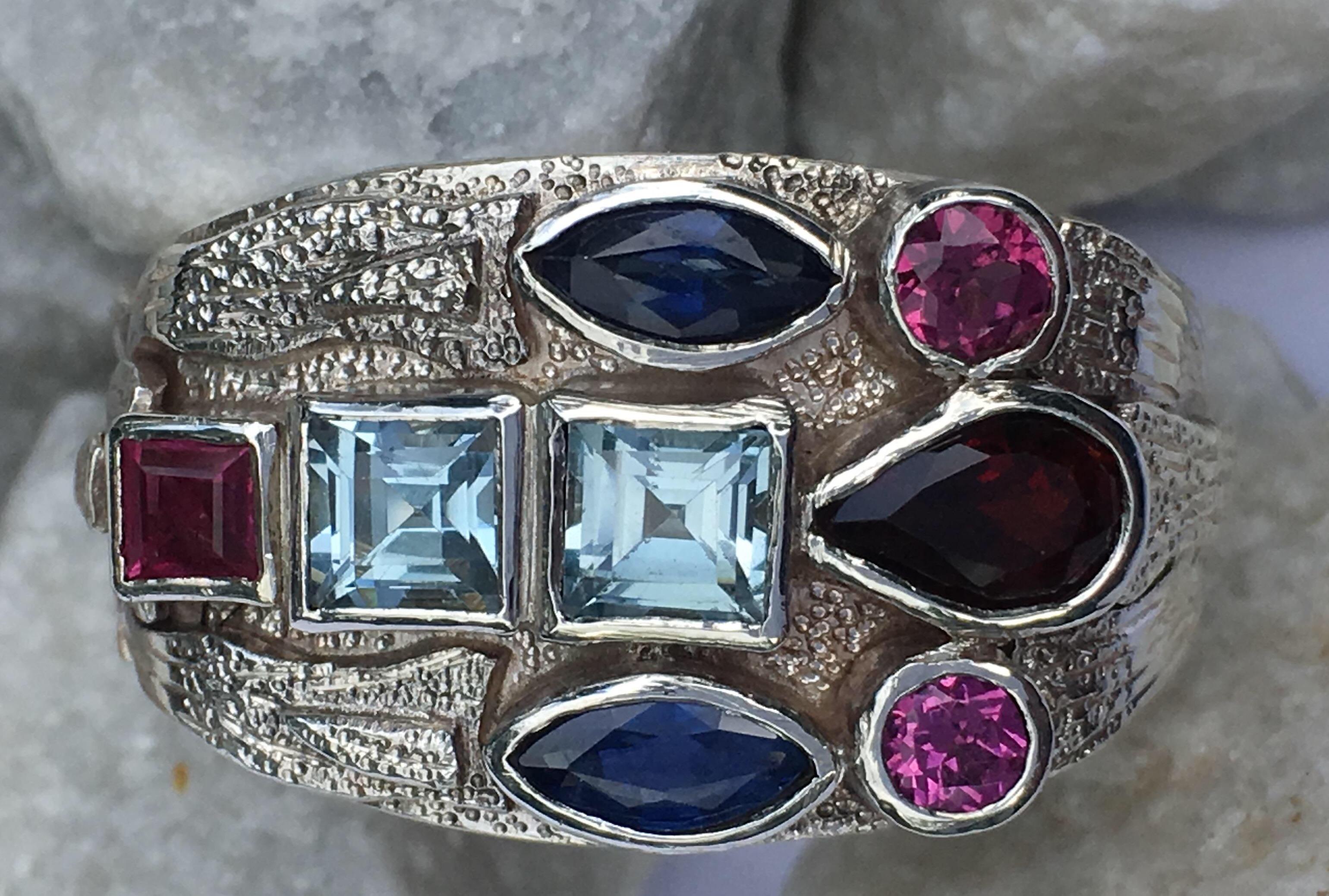 Anello prezioso e semiprezioso multicolore Questo articolo è in vendita per il Black Friday in vendita 8