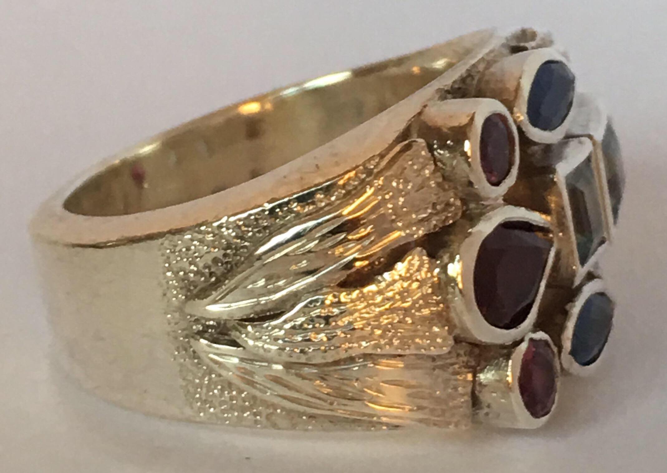 Anello prezioso e semiprezioso multicolore Questo articolo è in vendita per il Black Friday in vendita 11