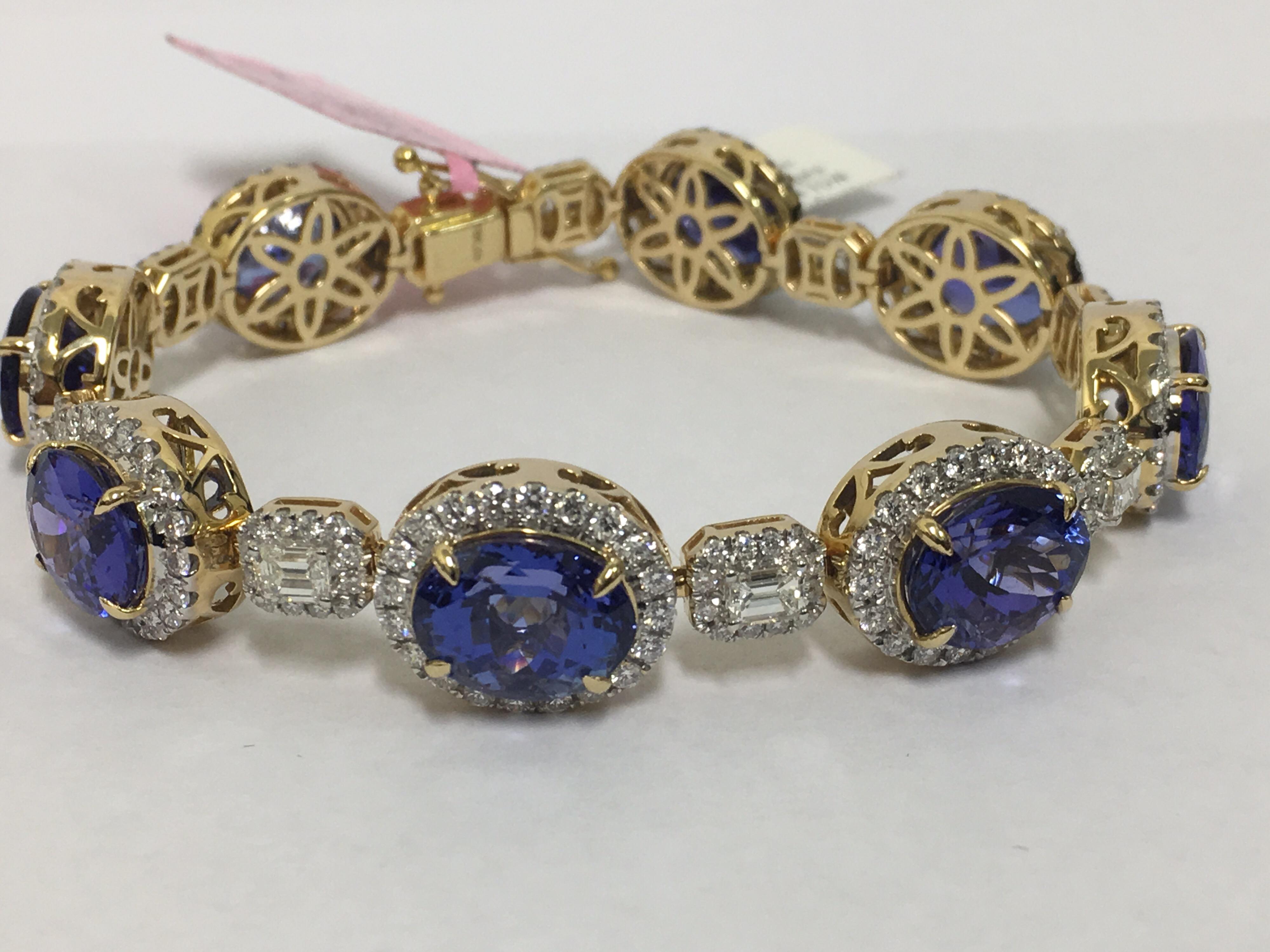 Tanzanite Diamond Bracelet 13