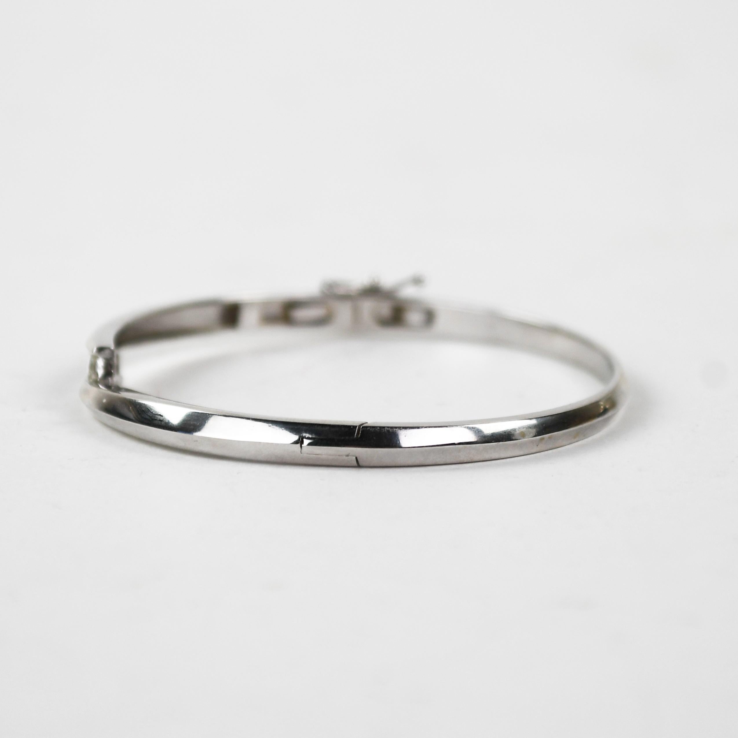 Bracelet en or blanc 14K avec diamants 0.50ct Excellent état - En vente à Laguna Beach, CA