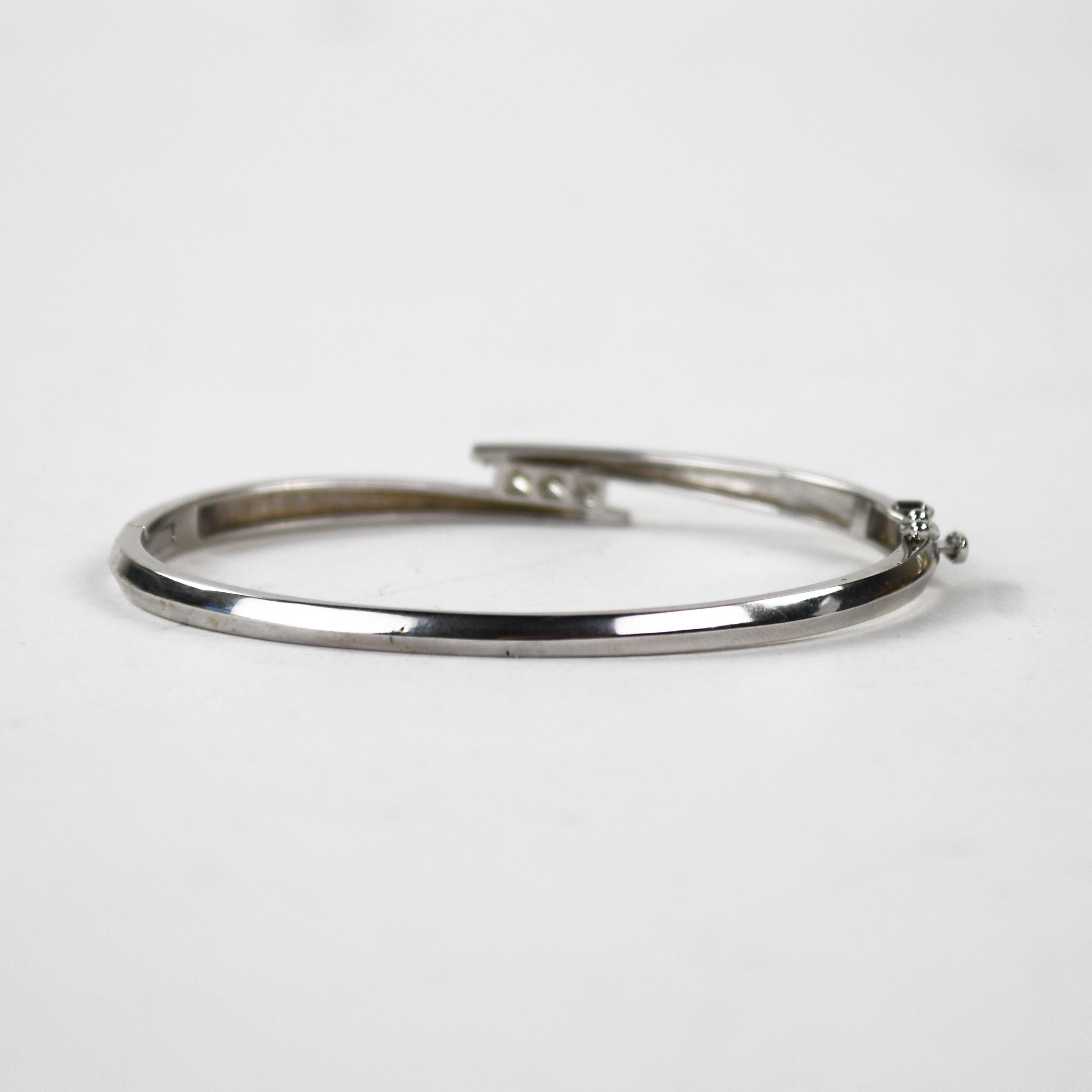 Taille princesse Bracelet en or blanc 14K avec diamants 0.50ct en vente