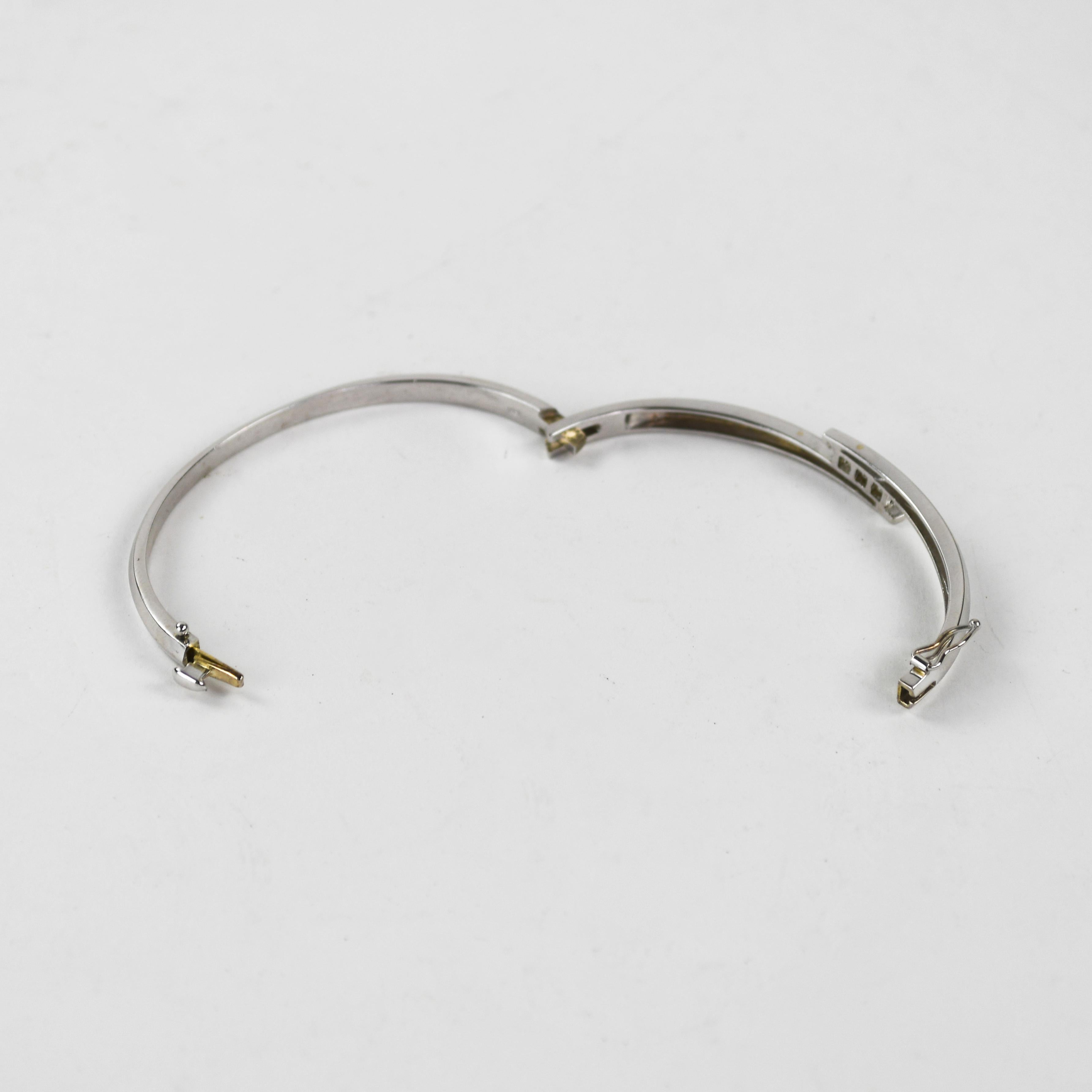 Bracelet en or blanc 14K avec diamants 0.50ct en vente 1