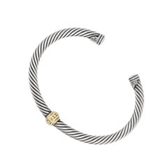 David Yurman Classic Cable Bracelet-Sterling Silver & 14K Yellow Gold, 5mm