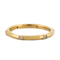 18K Yellow Gold Six Diamond Band Ring