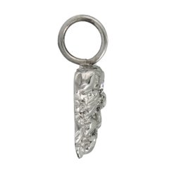 Ladies Platinum Nugget Style Round Brilliant Diamond Pendant