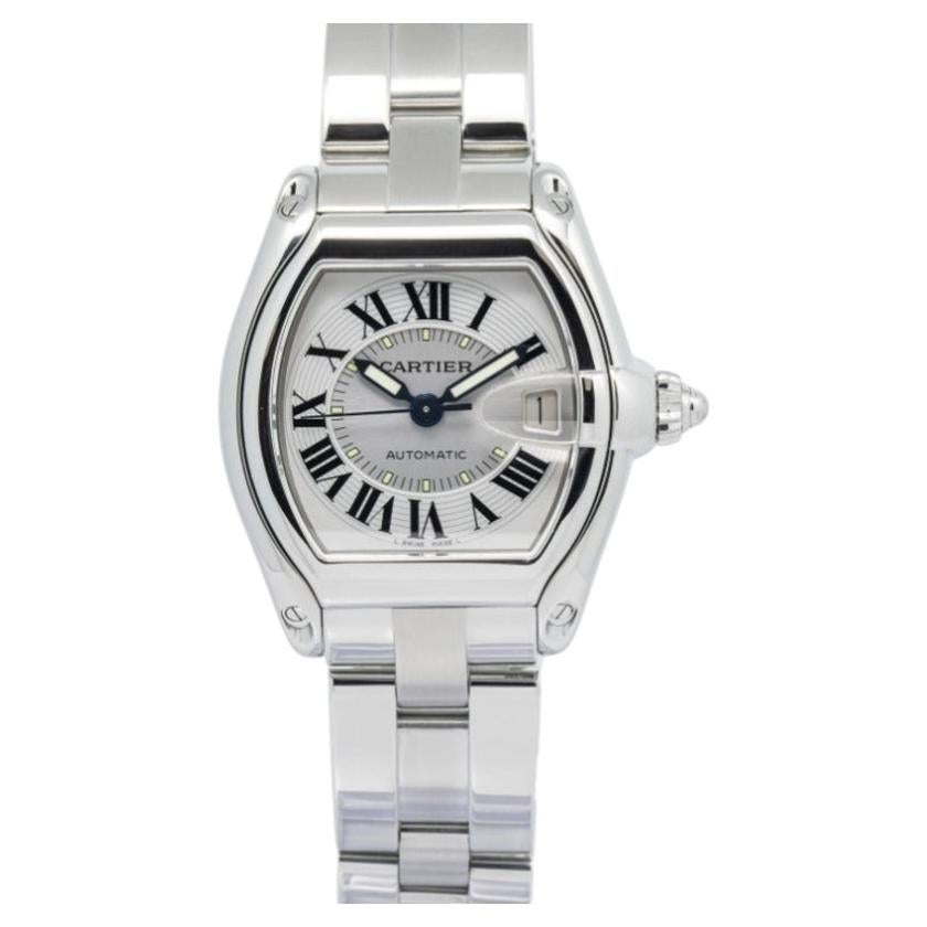 Cartier Roadster 2510 W62000V3 Stainless Steel Silver Dial Auto Men's Watch 38mm For Sale