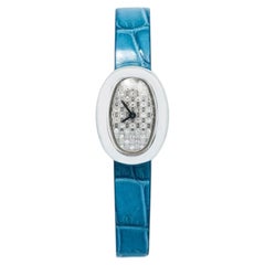 Cartier Baignoire 2369 WB511631 18k White Gold Factory Diamond Dial Women's 18mm