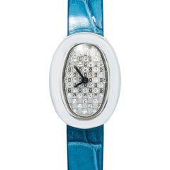 Cartier Baignoire 2369 WB511631 Damenuhr aus 18 Karat Weißgold mit Diamantzifferblatt, 18 mm