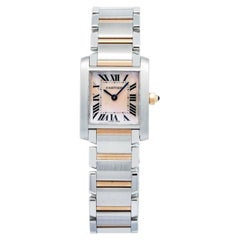 Cartier Tank Francaise W51027Q4 2019 Card 18k RG Two Tone MOP Dial Quartz 20mm