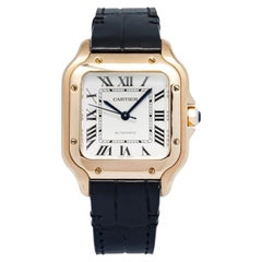 Cartier Santos WGSA0012 2018 Paper 18k RG Silver Dial Auto Watch 35mm