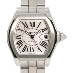 Cartier Roadster 3312 W6206017 Stainless Steel Silver Dial Auto Men's Watch 41mm