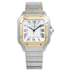 Cartier Santos W2SA0016 2022 Card Automatic YG Two Tone Silver Dial Unisex 35mm