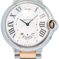 Cartier Ballon Bleu 3194 W6920027 18k RG Two Tone Silver Dial Quartz Unisex 38mm