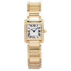 Cartier Tank Francaise 2385 W50002N2 Quartz 18K Yellow Customset Diamond 20x25mm