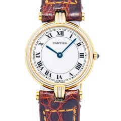 Cartier Vendome Trinity 18k Tri-color White Dial Quartz Women Watch 25mm