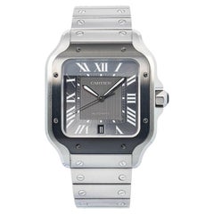 Cartier Santos WSSA0037 Paper SS Gray Dial Auto Unisex's 39mm