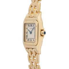 Cartier Panthere 10702 W25022B9 1996 paper 18k YG Patina White Dial Quartz 22mm