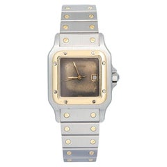 Cartier Santos Carree 2961 18k Two Tone Grey Dial Automatic Unisex Watch 29mm