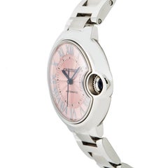 Cartier Ballon Bleu 3489 W6920100 Pink Dial Automatic Women's Watch 33mm