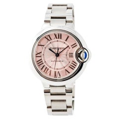 Cartier Ballon Bleu 3489 W6920100 Pink Dial Automatic Women's Watch 33mm