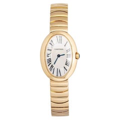 Cartier Baignoire W8000008 Silver Dial Quartz Women's Watch 32mm