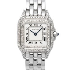 Cartier Panthere Classique W25033P5 Steel White Dial Quartz Women's Watch 22mm